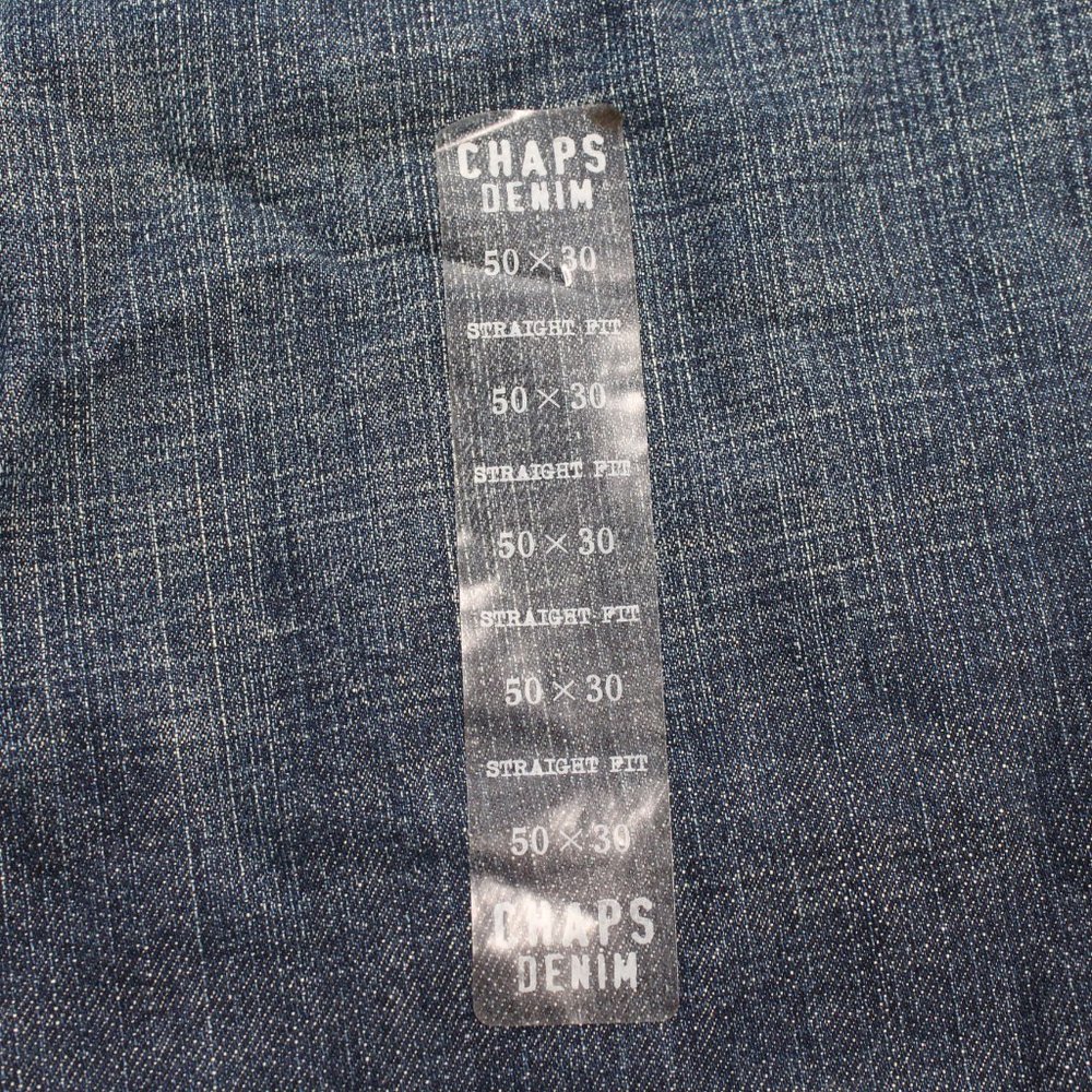 CHAPS Ralph Lauren Men's 50 X 30 Straight Fit Blue Jeans Denim Medium Wash - Picture 10 of 16